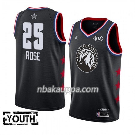 Minnesota Timberwolves Derrick Rose 25 2019 Kaikki tähti Jordan Brand Musta Pelipaidat Swingman - Lasten